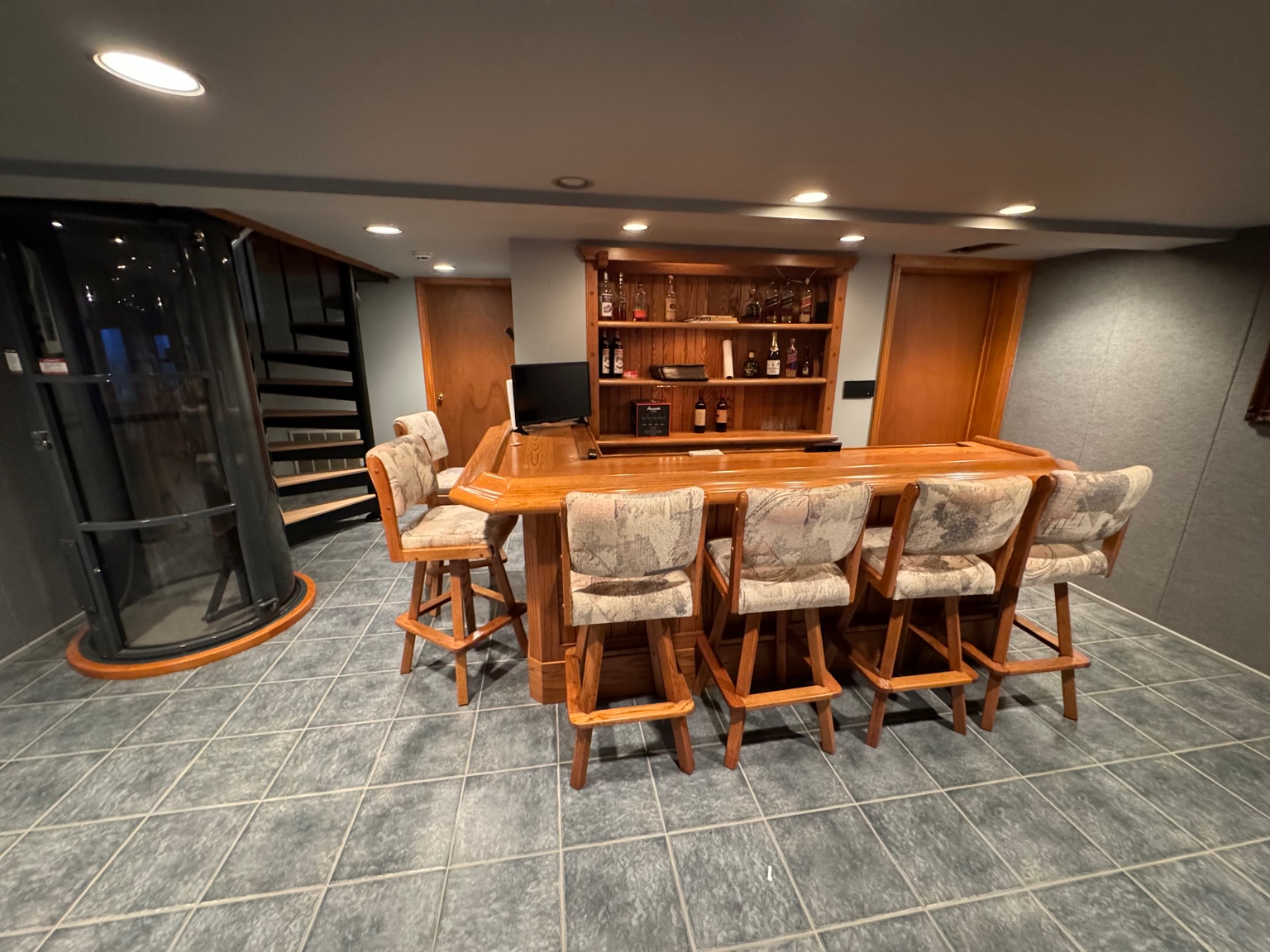 Basement bar and seating